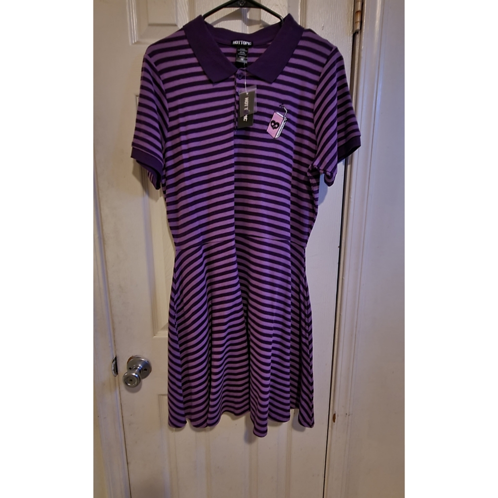 Stripped skater dress
